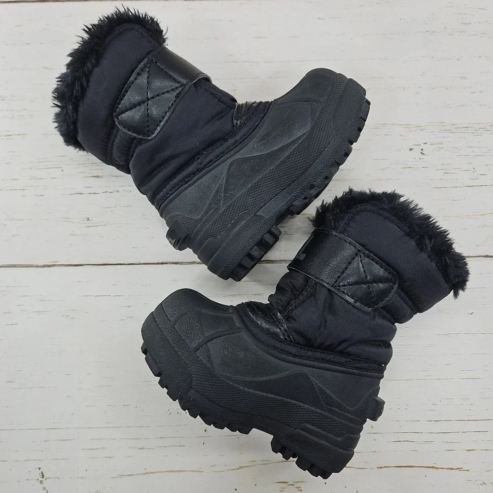 Sorel Snow Commander Boots Toddler Size 5 Black Insulated Winter Ski Waterproof